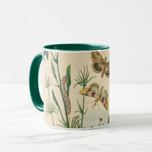 Vintage Garden Insects, Butterflies, Caterpillars Mug