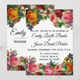Vintage Garden Invitation (fully customisable)