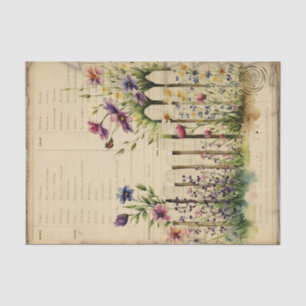 Vintage Garden Journal Tissue Paper