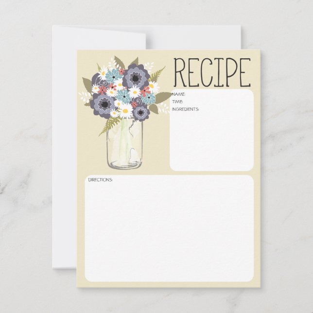 Vintage Garden Mason Jar | Recipe Card (Front)