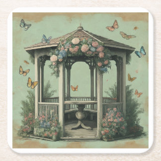 Vintage Garden Party Butterflies Coaster