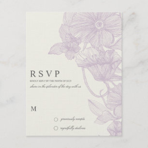 VINTAGE GARDEN R S V P RSVP CARD