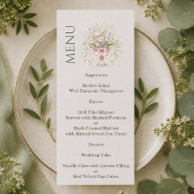 Vintage Garden Romance Menu