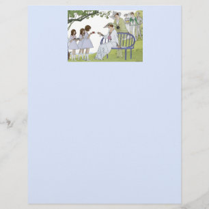 Vintage Garden Tea Party Custom Letterhead