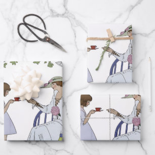 Vintage Garden Tea Party Wrapping Paper Sheet