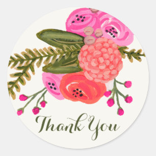 Vintage Garden Thank You Stickers