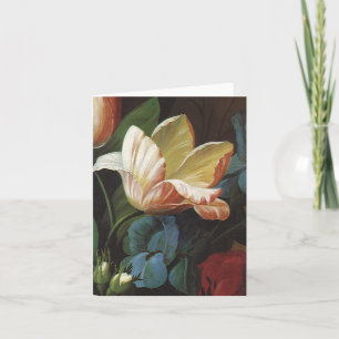 Vintage Garden Tulip in Bloom, Victorian Flowers Card