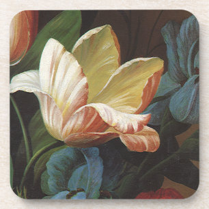 Vintage Garden Tulip in Bloom, Victorian Flowers Coaster