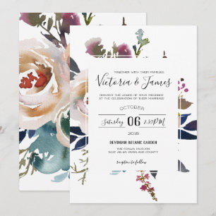 Vintage Garden Wedding Invitation
