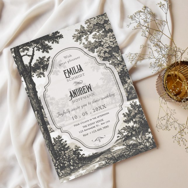 Vintage garden wedding invitation (Creator Uploaded)
