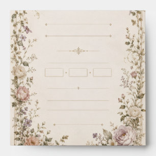 Vintage Garden Wedding Stationery style Envelope
