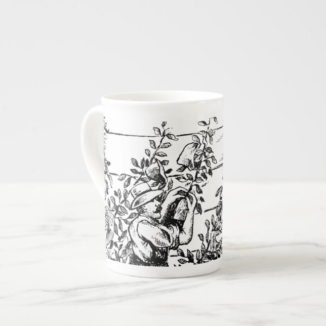 Vintage Gardener personalised 90th Birthday Mug (Front Left)