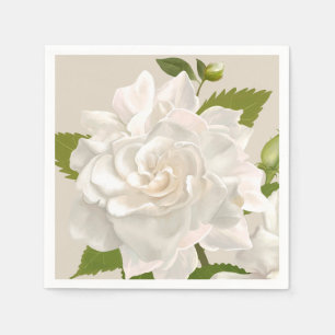 Vintage Gardenia Floral Napkin