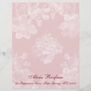 Vintage Gardenia Letterhead Stationery