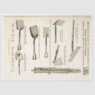 Vintage Gardening Tools Catalogue Decoupage Tissue Paper