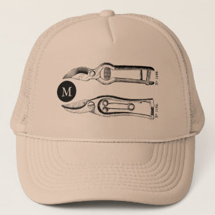 VINTAGE Gardening Tools Pruners Monogram T Hat