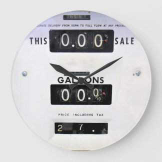 Vintage Gas Pump Face Large Clock