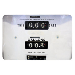 Vintage Gas Pump Face Magnet