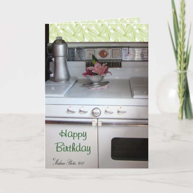 Vintage Gas Range3a- customise Card (Front)
