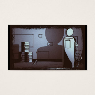 VINTAGE GAS STATION BLUE