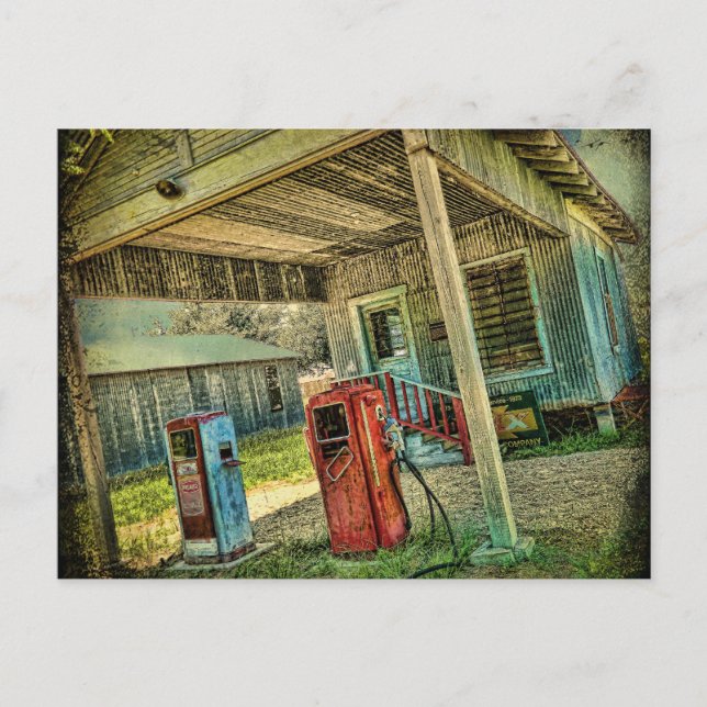 Vintage Gas Station Postcard (Front)