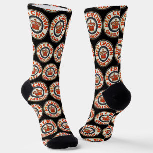 Vintage Gasoline Design Sustainable Crew Socks