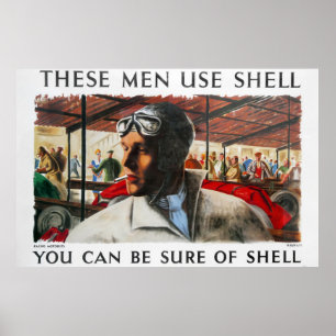 Vintage Gasoline Poster, 1939. Poster