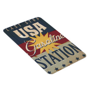 Vintage Gasoline Sign Magnet