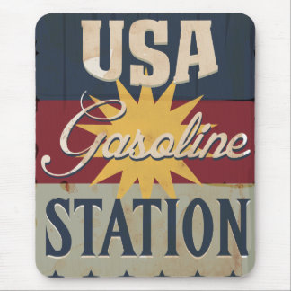 Vintage Gasoline Sign Mouse Pad