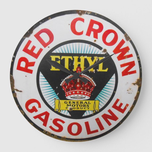 Vintage Gasoline Wall Clock (Front)