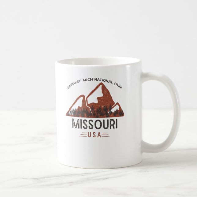 Vintage Gateway Arch National Park Missouri Coffee Mug (Right)