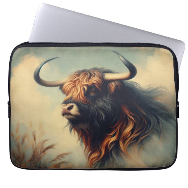 Vintage Gaur Frame Laptop Sleeve (Front)