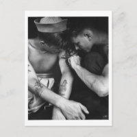 Vintage gay interest hunk sailors with tattoos