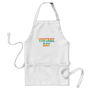 Vintage Gay Rainbow LGBTQ Distressed LGBT Gay Prid Standard Apron