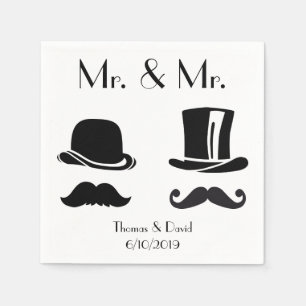 Vintage Gay Wedding Napkins