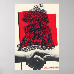 Vintage GDR Propaganda Poster Socialist Unity
