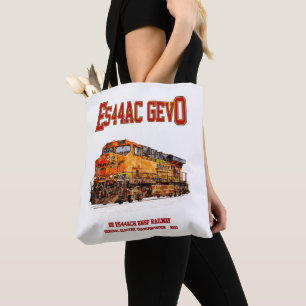 Vintage GE ES44AC GEVO Diesel Locomotive Tote Bag