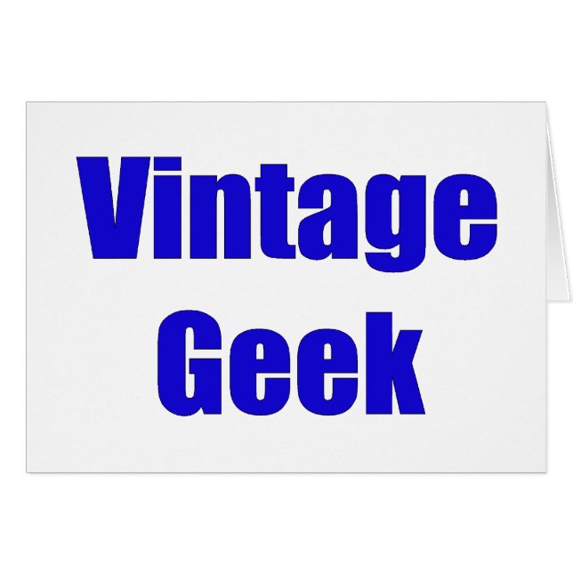 Vintage Geek Card (Front Horizontal)