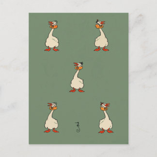 Vintage geese postcard