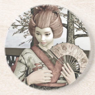 Vintage Geisha Coaster