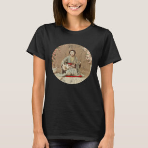 Vintage Geisha Girl Japanese Retro Distressed Look T-Shirt