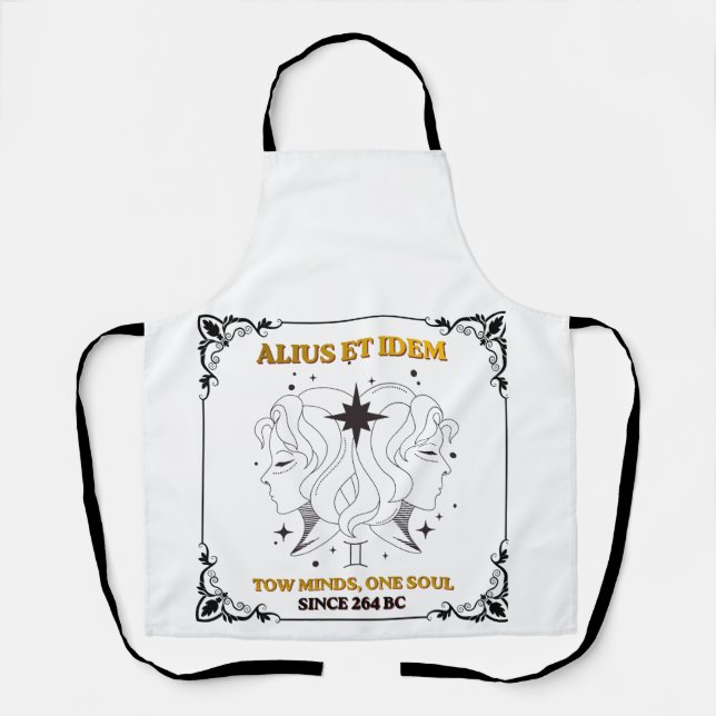 Vintage Gemini Zodiac tarot card poster  Apron (Front)