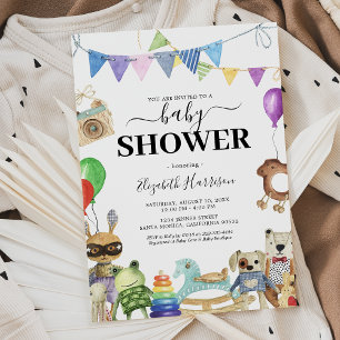 Vintage Gender Neutral Baby Shower Invitation