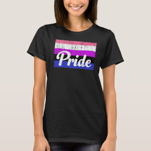 Vintage Genderfluid Gay Pride Rainbow Word  1 T-Shirt