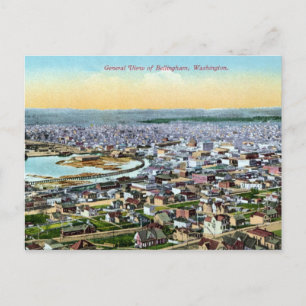 vintage General view of Bellingham WA Postcard