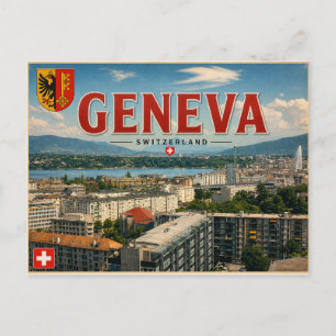 Vintage Geneva - Switzerland postcard