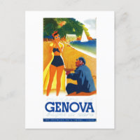 Vintage Genova Italy Tourism
