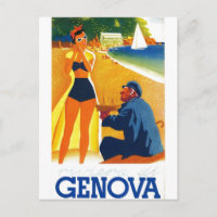 Vintage Genova Italy Tourism