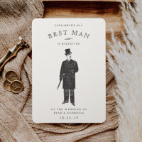 Vintage Gent | Best Man Request Card
