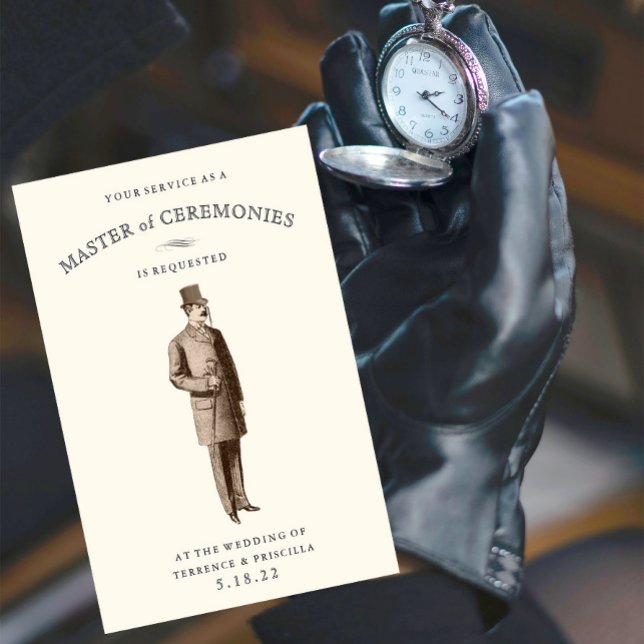 Vintage Gent | Master of Ceremonies Invitation (Creator Uploaded)